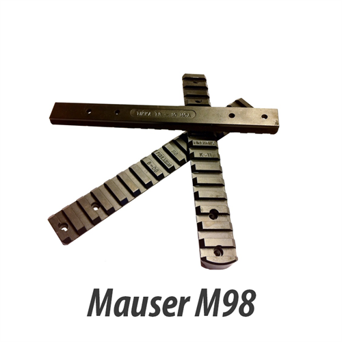 Mauser 98 / Husqvarna 640 montage skinne MED HULLER- Picatinny/Stanag Rail 